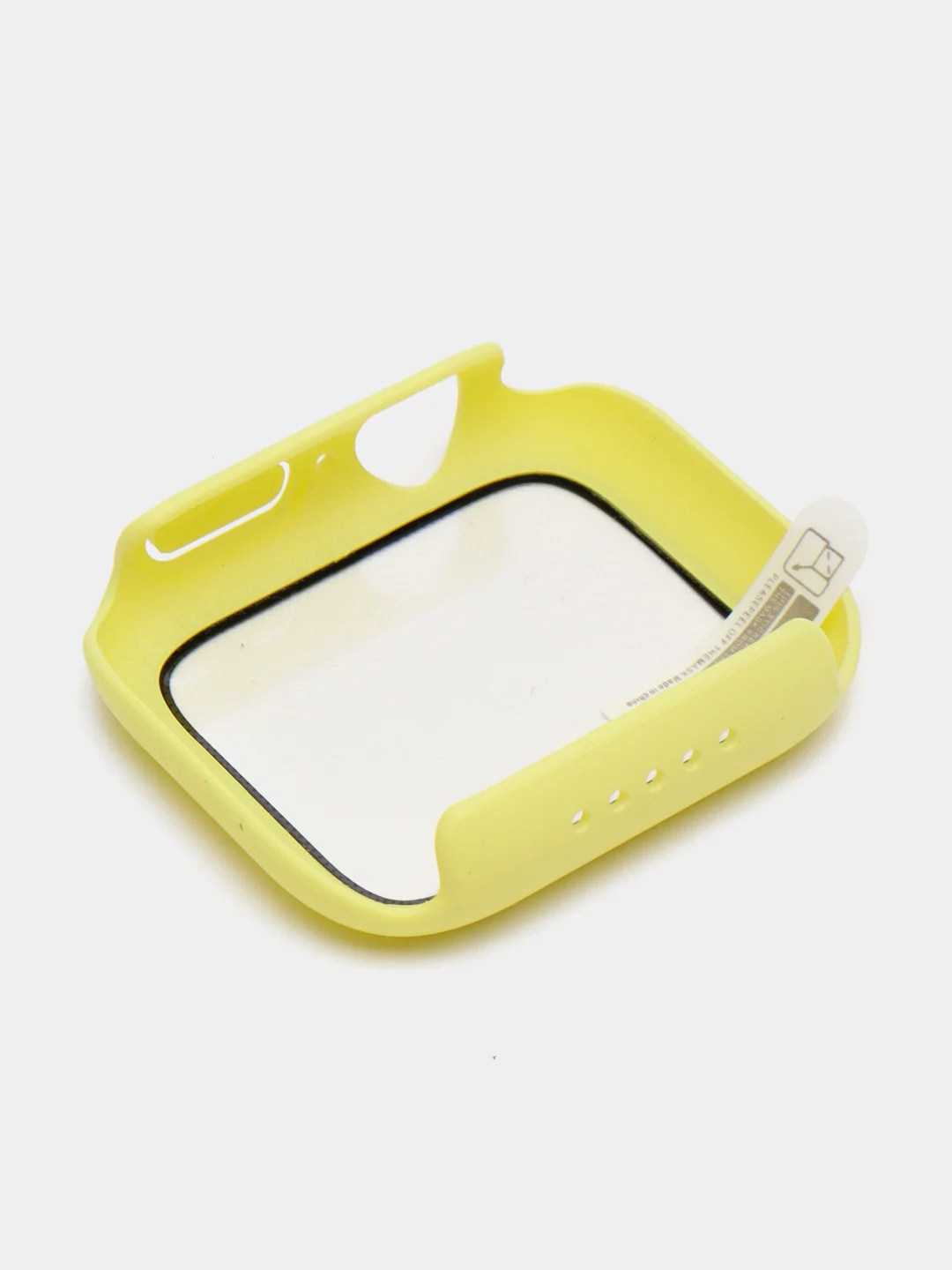 Лимонный бампер с защитным стеклом для Apple Watch 38/40/41/42/44/45/49
