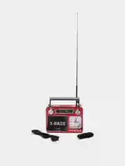 Радиоприемник Meier M-35BT с часами, фонариком и Bluetooth, красный