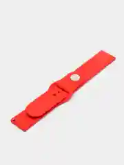 Красный силиконовый ремешок для Xiaomi Amazfit Bip / Huawei / Samsung, 20 мм / 22 мм, с кнопкой