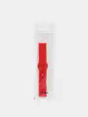 Красный силиконовый ремешок для Xiaomi Amazfit Bip / Huawei / Samsung, 20 мм / 22 мм, с кнопкой