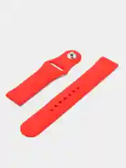 Красный силиконовый ремешок для Xiaomi Amazfit Bip / Huawei / Samsung, 20 мм / 22 мм, с кнопкой