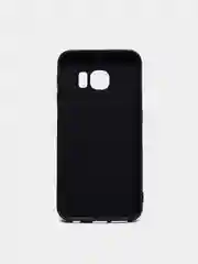 Угольный чехол Samsung Galaxy S6 Edge, Самсунг Галакси С6 Эдж черный силиконовый