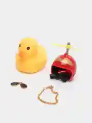 Голубой игрушка Утка в машину, крутая утка в шлеме с гудком и в очках, шлем PUBG, ТикТок уточка