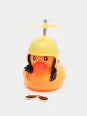 Желтый уточка в шлеме с пропеллером, игрушка в машину