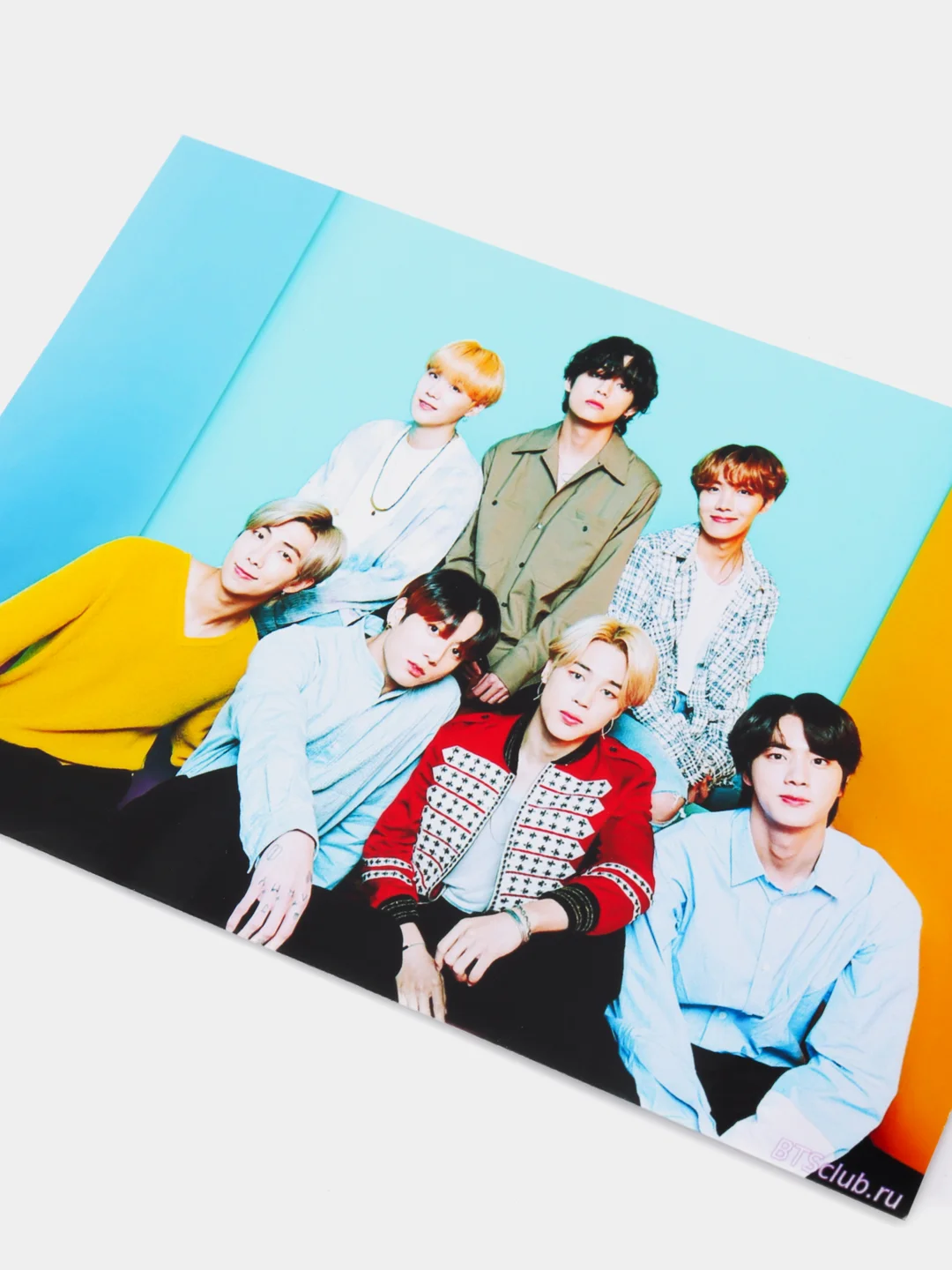 Мятный конверт подарочный для денег с фото открыткой k-pop "BTS"