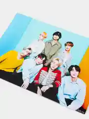 Мятный конверт подарочный для денег с фото открыткой k-pop "BTS"