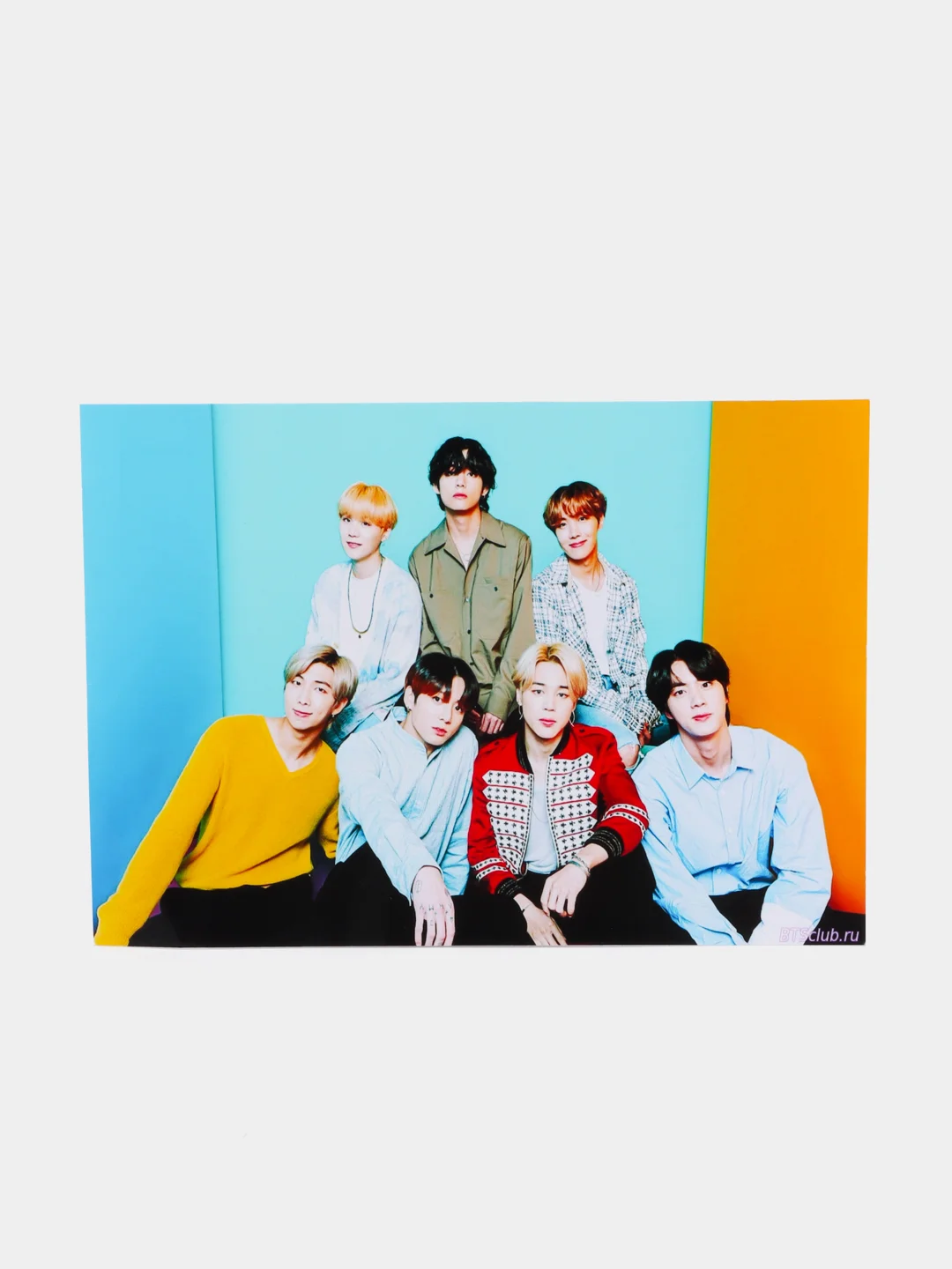 Мятный конверт подарочный для денег с фото открыткой k-pop "BTS"