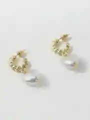 Кремовый серьги женские, классические, цепочки