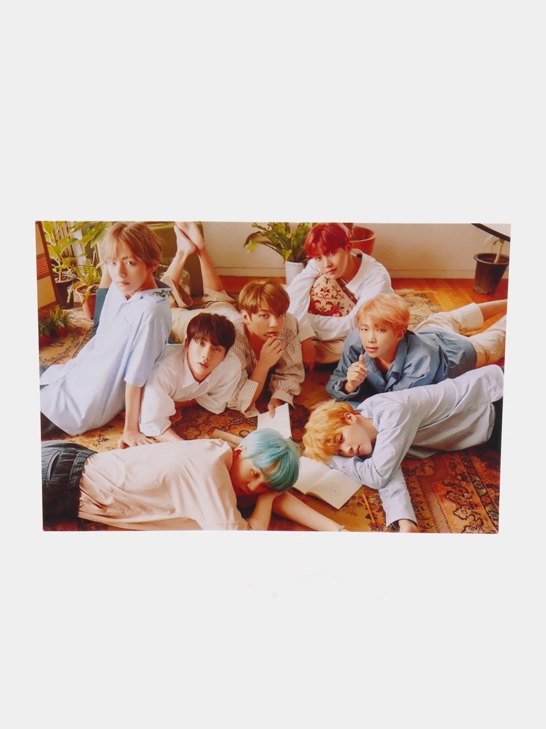 Лимонный конверт подарочный для денег с фото открыткой k-pop "BTS"