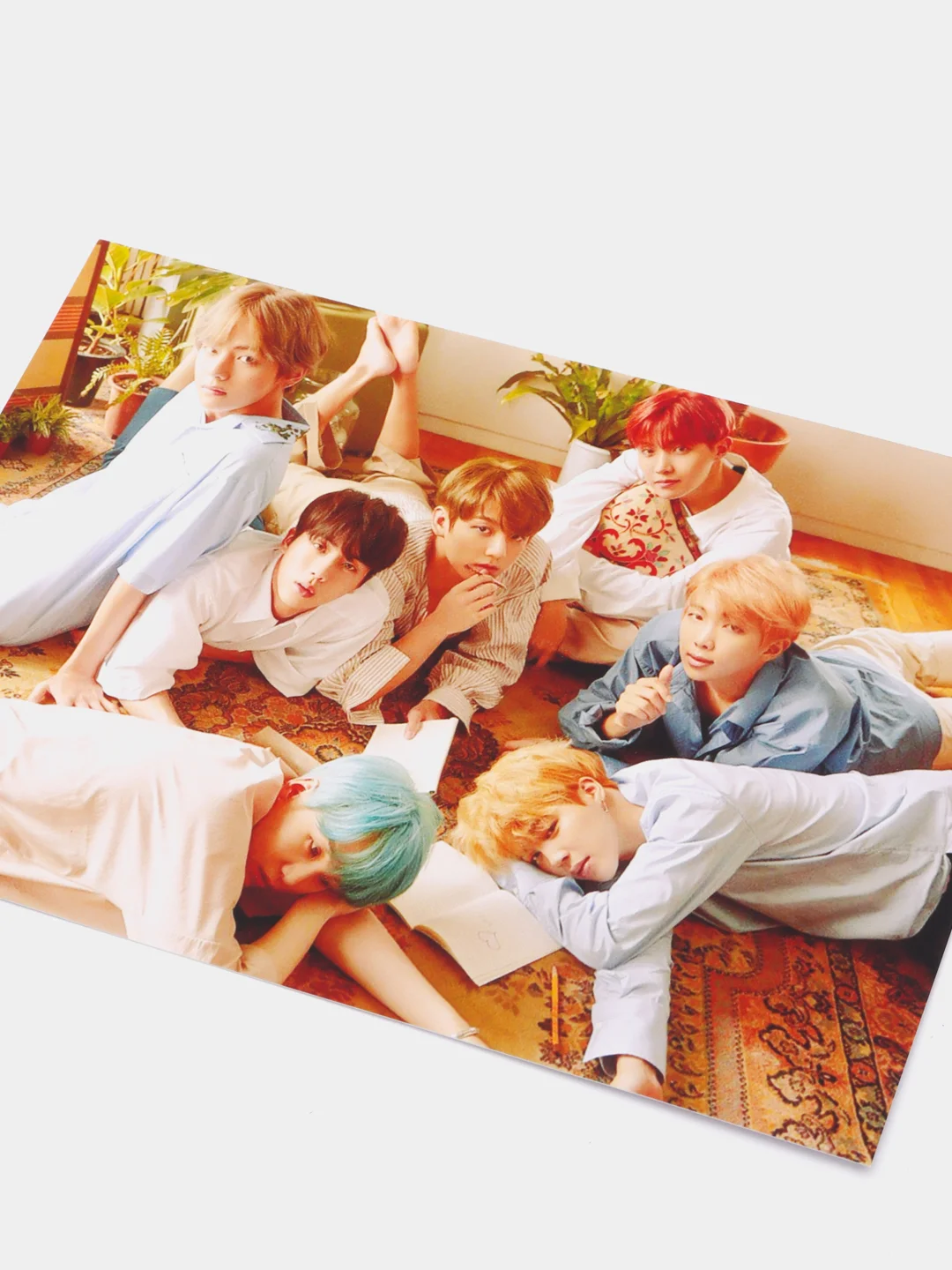 Лимонный конверт подарочный для денег с фото открыткой k-pop "BTS"