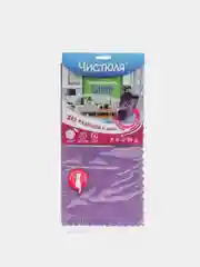 Салфетка из микрофибры с полимерным покрытием Чистюля "Гений чистоты"