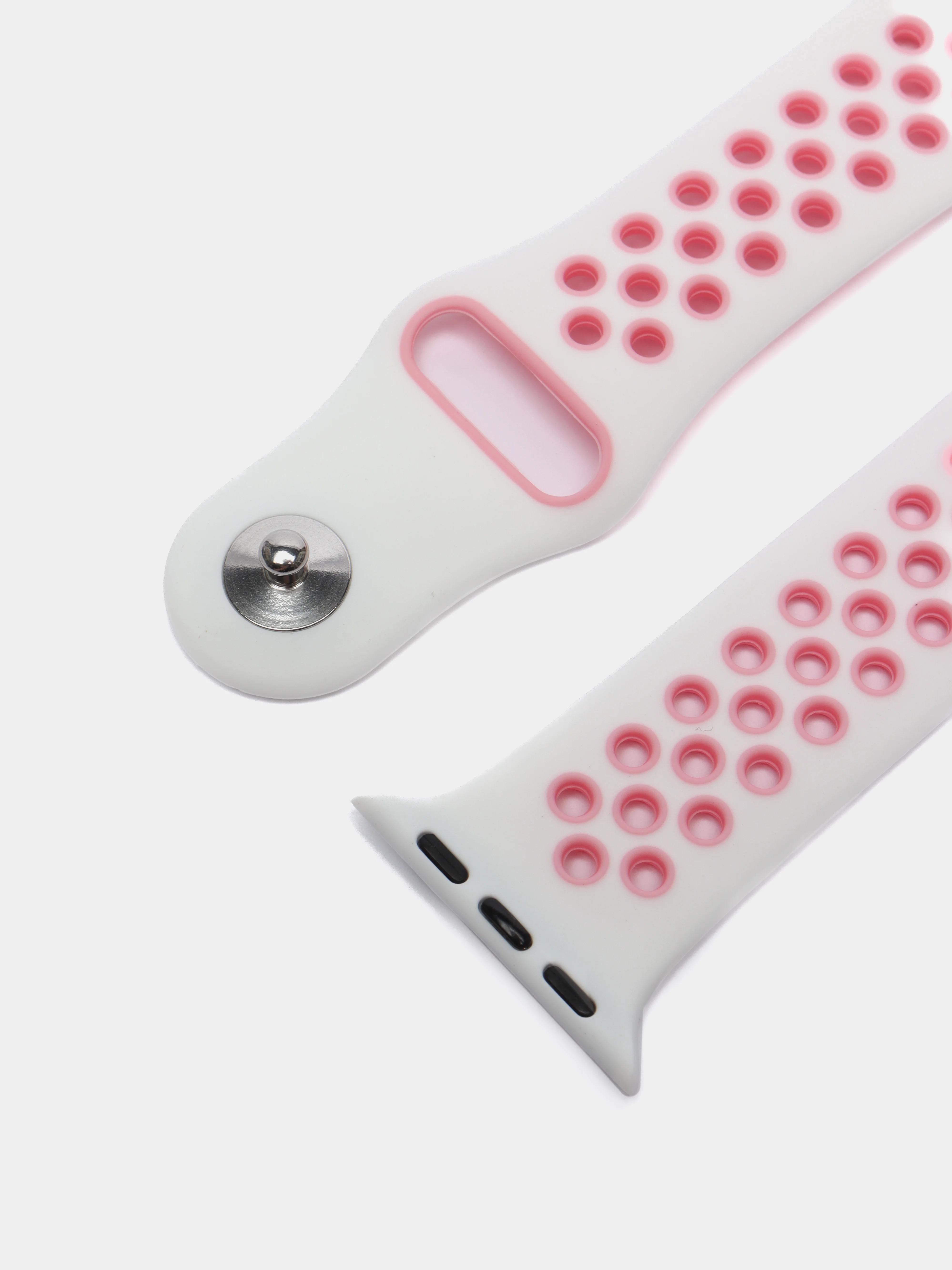 Тёмно-розовый ремешок, бампер и стекло Apple Watch Classic 38 40 42 44 mm Series 1, 2, 3, 4, 5, 6, SE