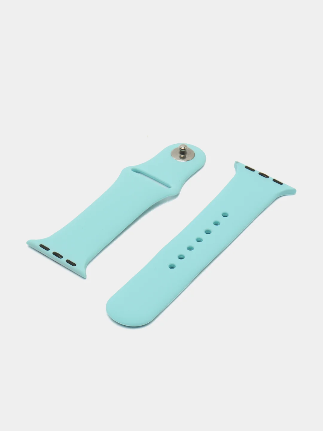 Голубой силиконовый ремешок для Apple Watch 3, 4, 5, 6, 7, SE на 38/42/40/44