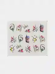 Коралловый меланж наклейки для маникюра ногтей, слайдеры