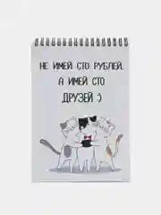 Серебряный ежедневник/блокнот-планер с отрывными листами, 25 видов
