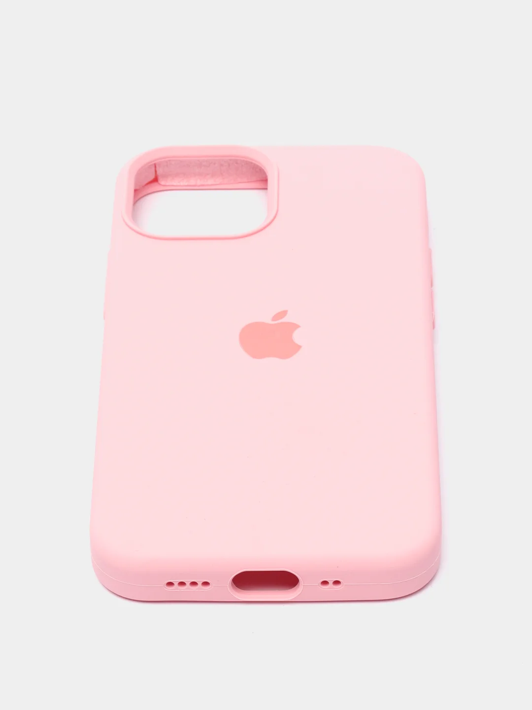 Розовый чехол Silicone Case для iPhone 13 / 14, Pro, Pro Max с закрытым низом