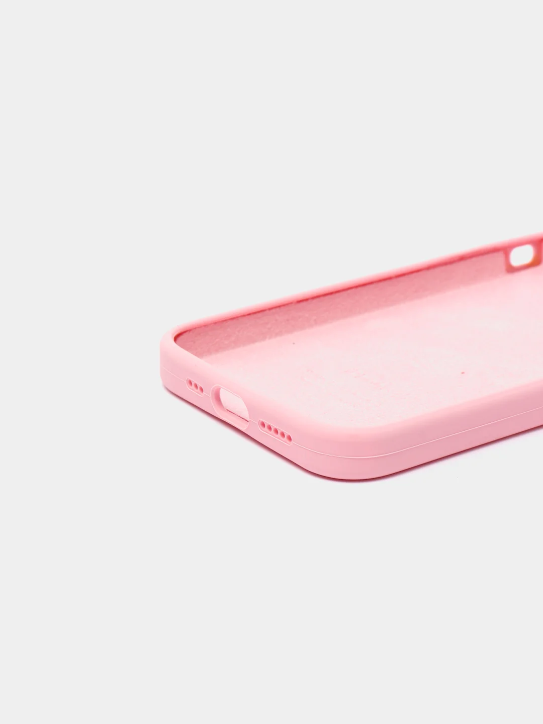 Розовый чехол Silicone Case для iPhone 13 / 14, Pro, Pro Max с закрытым низом