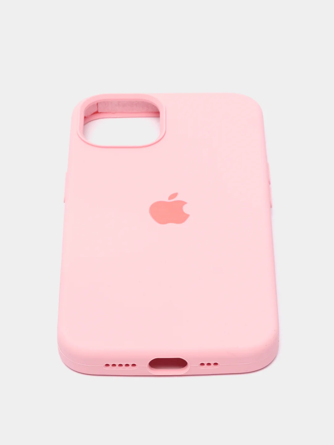 Розовый чехол Silicone Case для iPhone 13 / 14, Pro, Pro Max с закрытым низом