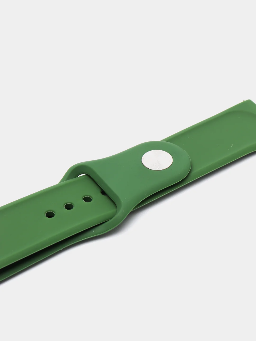 Лесной зеленый силиконовый ремешок для Xiaomi Amazfit Bip / Huawei / Samsung, 20 мм / 22 мм, с кнопкой