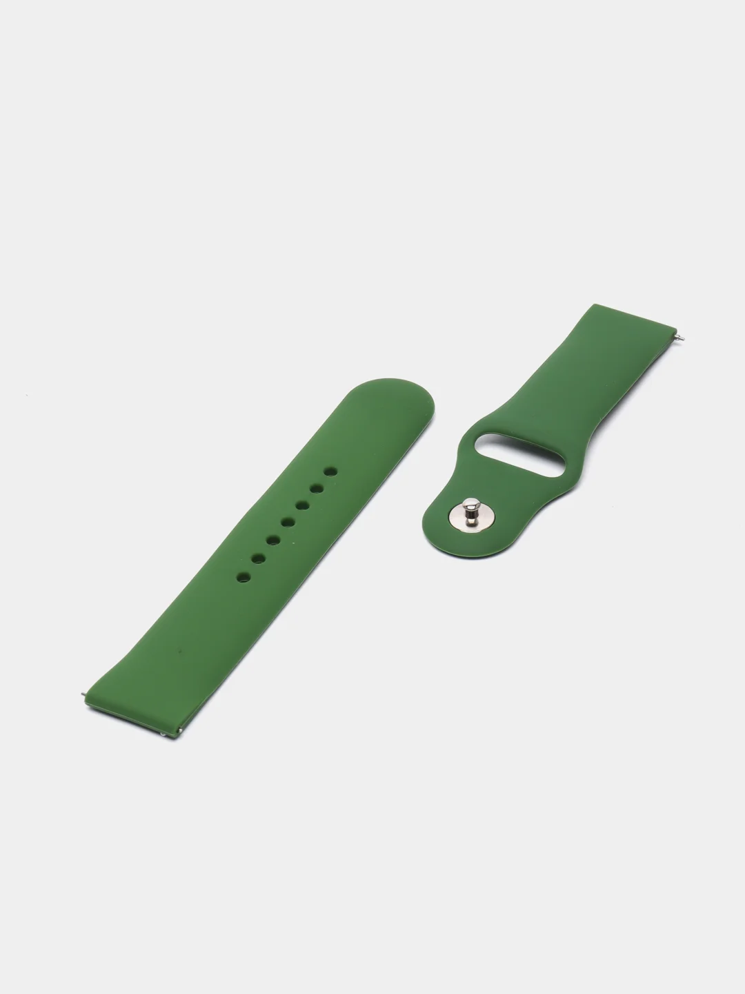 Лесной зеленый силиконовый ремешок для Xiaomi Amazfit Bip / Huawei / Samsung, 20 мм / 22 мм, с кнопкой