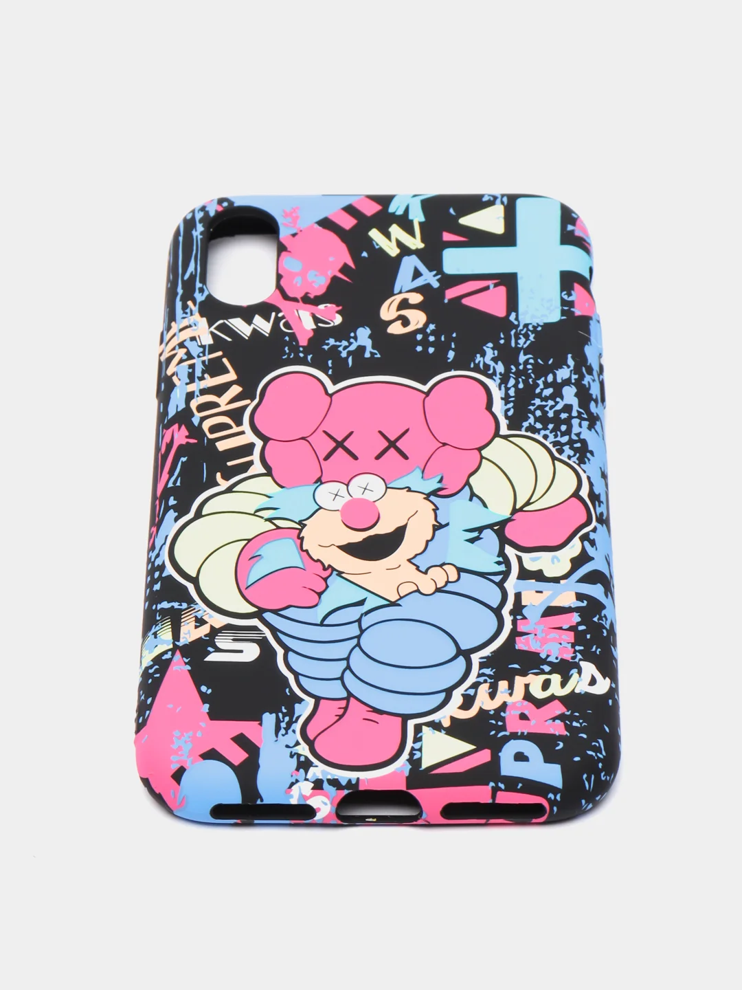 Фуксия светящийся чехол-накладка LUXO для iPhone XS с флуоресцентным рисунком KAWS