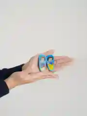 Голубой заколки для волос 3D, 2 штуки