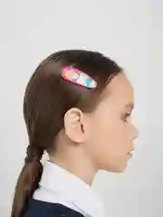 Тёмно-розовый заколки для волос 3D, 2 штуки