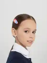 Тёмно-розовый заколки для волос 3D, 2 штуки