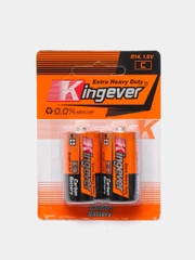 Батарейки Kingever Extra Heavy Duty, тип C (R14), 2 штуки