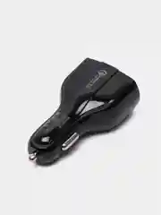 Черный автомобильное зарядное устройство 2 USB и Type C