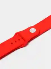 Красный силиконовый ремешок для Xiaomi Amazfit Bip / Huawei / Samsung, 20 мм / 22 мм, с кнопкой