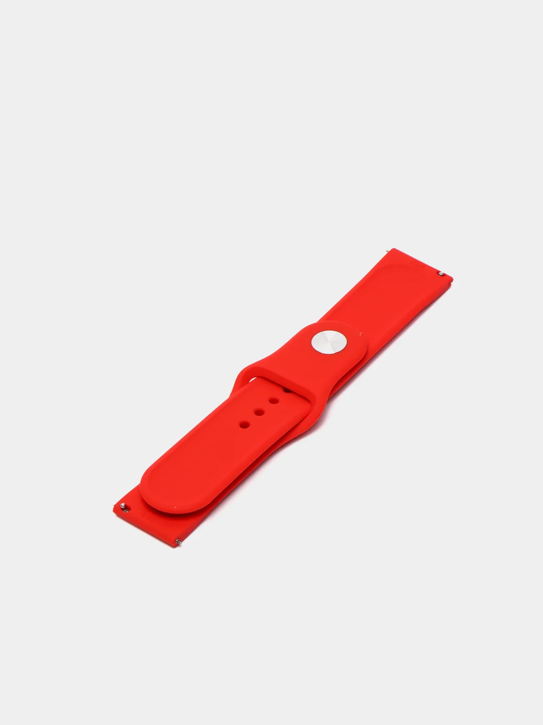 Красный силиконовый ремешок для Xiaomi Amazfit Bip / Huawei / Samsung, 20 мм / 22 мм, с кнопкой