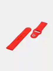 Красный силиконовый ремешок для Xiaomi Amazfit Bip / Huawei / Samsung, 20 мм / 22 мм, с кнопкой
