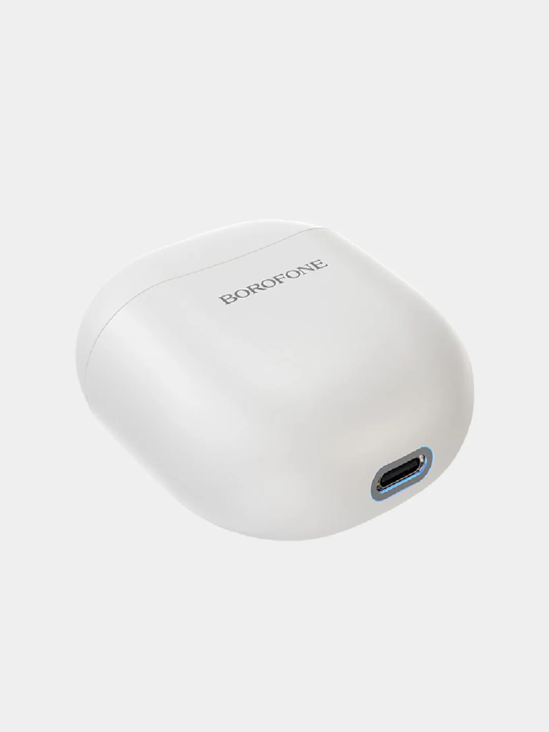 Белый bluetooth-наушники Borofone BE49, с микрофоном TWS