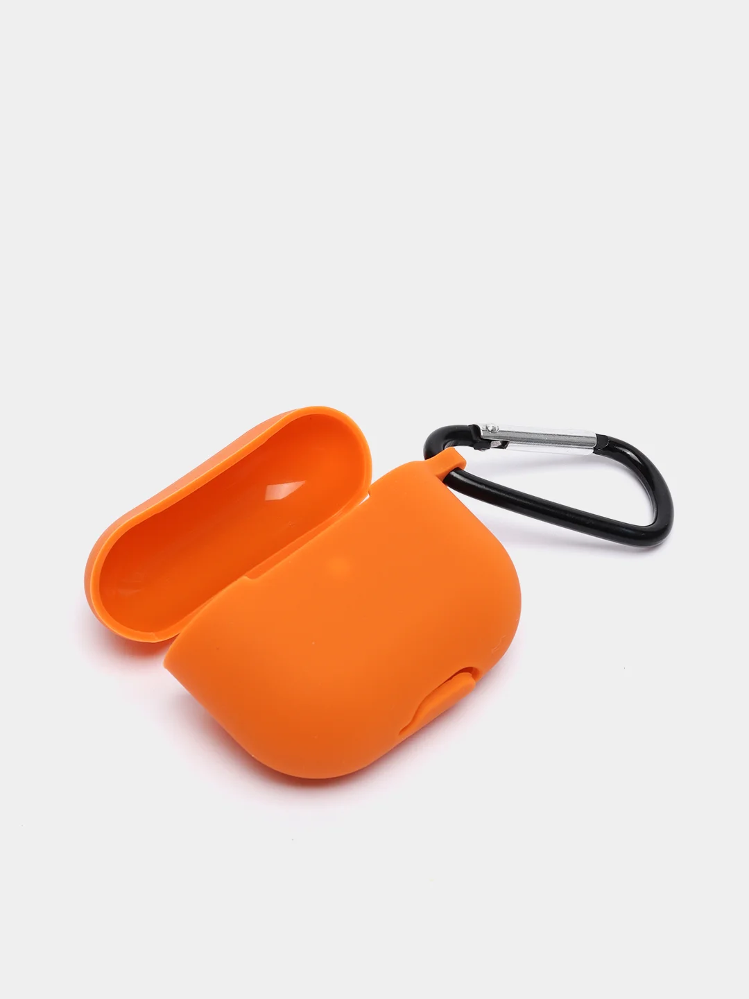Оранжевый чехол Apple Airpods 3 с карабином силиконовый аирподс