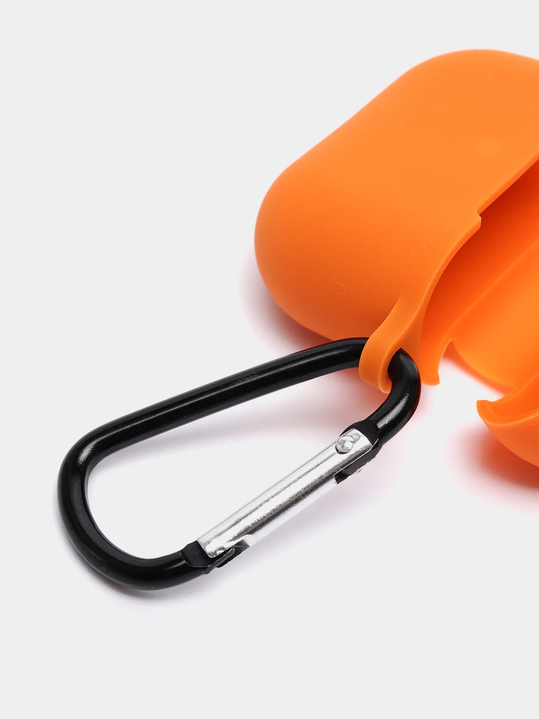 Оранжевый чехол Apple Airpods 3 с карабином силиконовый аирподс