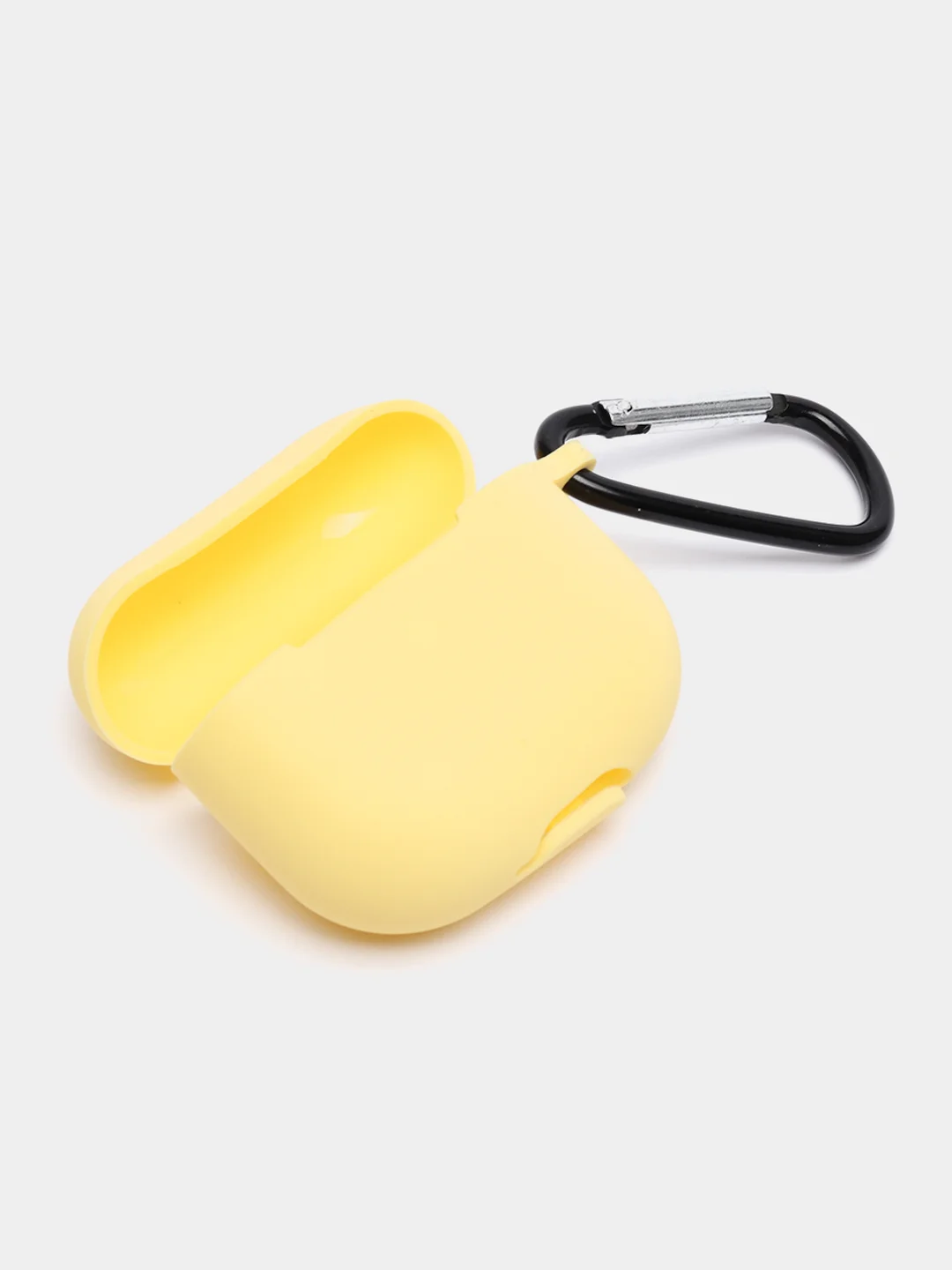 Желтый чехол Apple Airpods 3 с карабином силиконовый аирподс