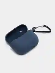 Темно-синий чехол Apple Airpods 3 с карабином силиконовый аирподс