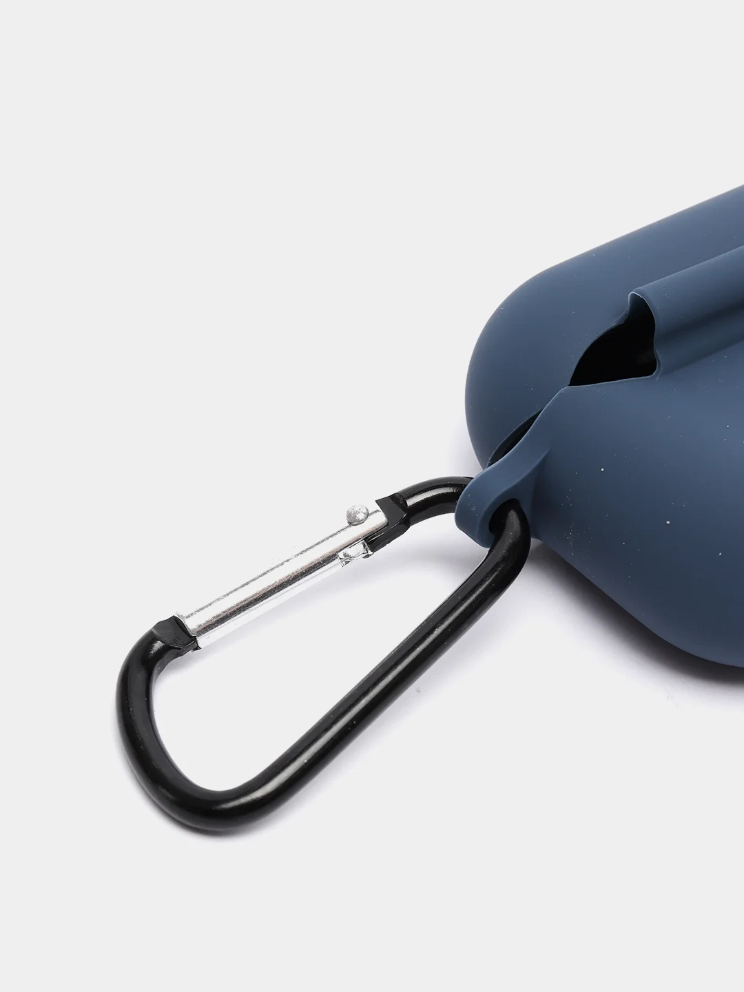Темно-синий чехол Apple Airpods 3 с карабином силиконовый аирподс