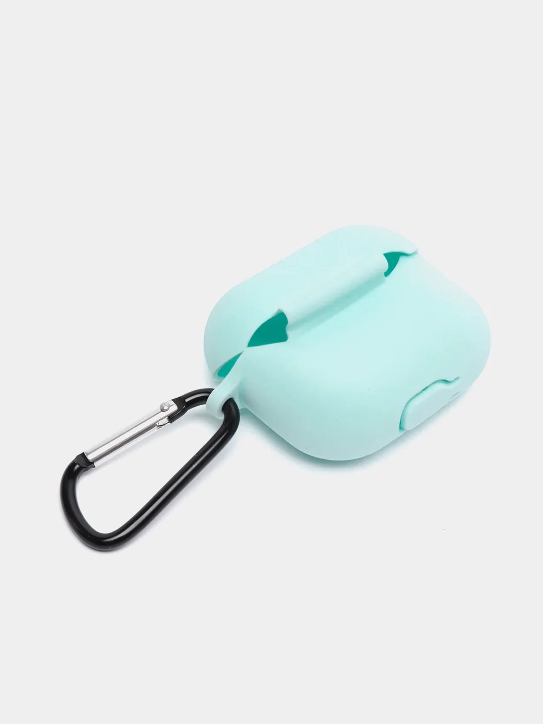 Мятный чехол Apple Airpods 3 с карабином силиконовый аирподс