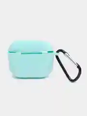 Мятный чехол Apple Airpods 3 с карабином силиконовый аирподс