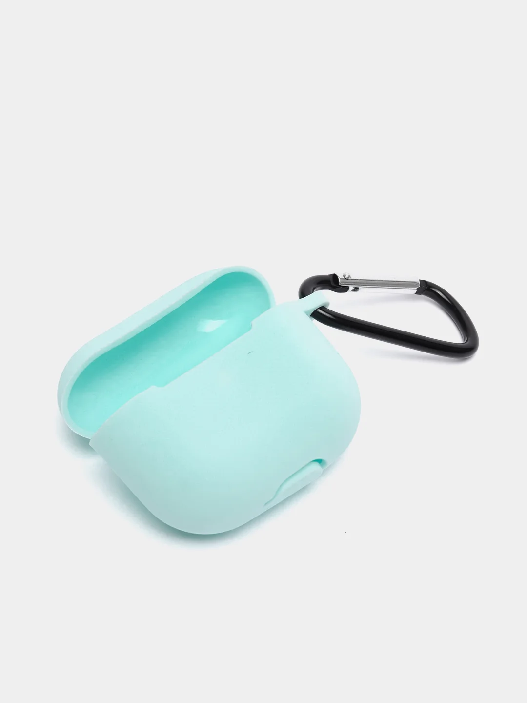 Мятный чехол Apple Airpods 3 с карабином силиконовый аирподс