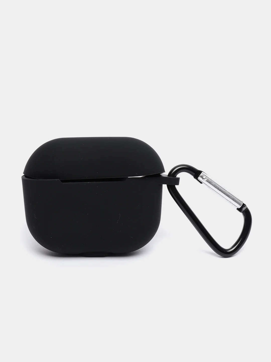 Черный чехол Apple Airpods 3 с карабином силиконовый аирподс