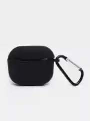 Черный чехол Apple Airpods 3 с карабином силиконовый аирподс