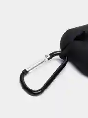 Черный чехол Apple Airpods 3 с карабином силиконовый аирподс