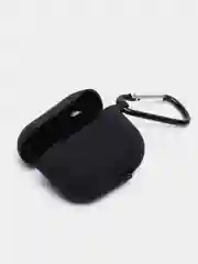 Черный чехол Apple Airpods 3 с карабином силиконовый аирподс