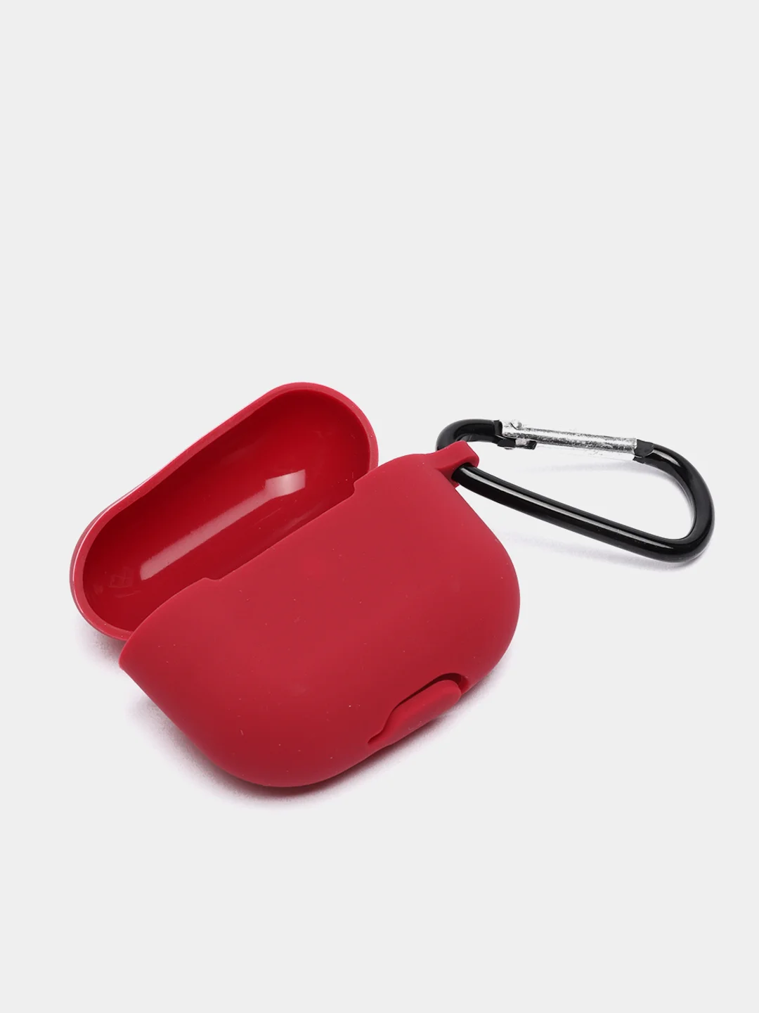 Багровый чехол Apple Airpods 3 с карабином силиконовый аирподс