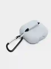 Серый чехол Apple Airpods 3 с карабином силиконовый аирподс