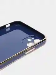 Темно-синий чехол для iPhone 11 12 13 14 15 Pro X XS Max 7 8 XR mini Plus с защитой камеры айфон