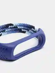 Синий меланж плетеный нейлоновый ремешок / монобраслет для Xiaomi Mi Band 3, 4, 5 и 6